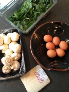 Mushroom Spinach Frittata Ingredients