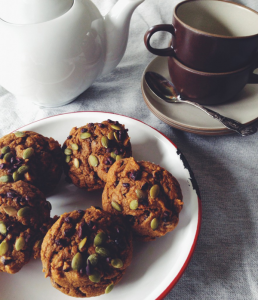 Pumpkin Chocolate Chip Muffins